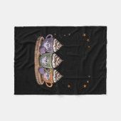 Couverture Polaire Retro Freshly Boo'd Coffee Lovers Boujee Ghost Hal (Devant (Horizontal))