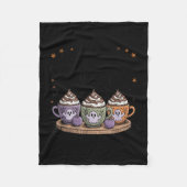 Couverture Polaire Retro Freshly Boo'd Coffee Lovers Boujee Ghost Hal (Devant)