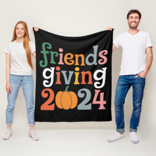 Couverture Polaire Retro Friends Giving 2024 Thanksgiving automne