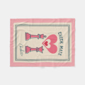 Couverture Polaire Retro Fun Valentine's Day cadeaux Checkmate Chess (Devant (Horizontal))