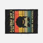 Couverture Polaire Retro Funny Beard Quote Gift For Bearded Men And L (Devant (Horizontal))