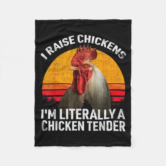 Couverture Polaire Retro Funny Chicken Lover Gift – I Raise Chickens (Devant)