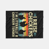 Couverture Polaire Retro Funny Chicken Lover Gift – I Raise Chickens (Devant (Horizontal))
