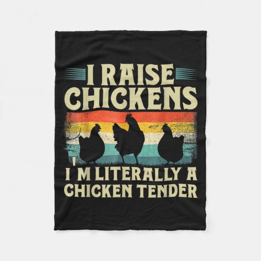 Couverture Polaire Retro Funny Chicken Lover Gift – I Raise Chickens (Devant)