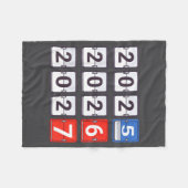 Couverture Polaire Retro Funny Happy New Year 2026 2027 67 Meme Six S (Devant (Horizontal))