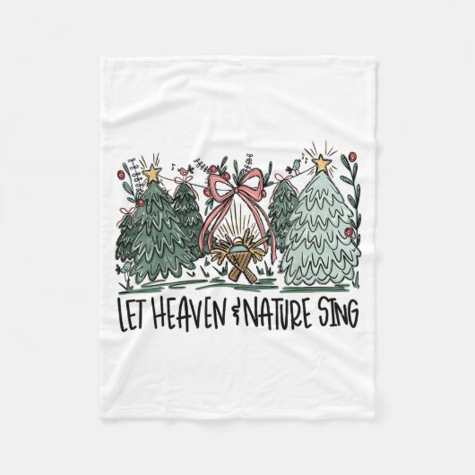 Couverture Polaire Retro Funny Let Heaven And Nature Sing Nes Tree Ch (Devant)