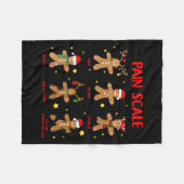 Couverture Polaire Retro Funny Pain Scale Gingerbread Nurse Christmas (Devant (Horizontal))