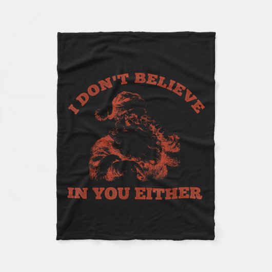 Couverture Polaire Retro Funny Santa Clause I Don't Believe In You Ei (Devant)