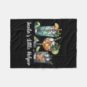 Couverture Polaire Retro Funny Santa's Little Helper Martini Merry Ch (Devant (Horizontal))