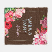 Couverture Polaire Retro Garden Personnalisé Nom de salutation Café B (Devant (Horizontal))