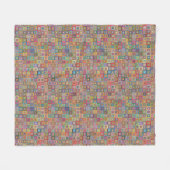 Couverture Polaire Retro Geometric Square Tile Pattern (Devant (Horizontal))