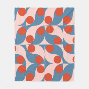 Couverture Polaire Retro Géométrique : Mosaïque Vintage moderne.