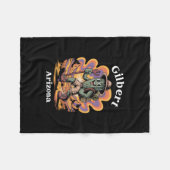 Couverture Polaire Retro Gilbert Arizona Hiking Trail Adventure Cactu (Devant (Horizontal))