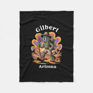 Couverture Polaire Retro Gilbert Arizona Hiking Trail Adventure Cactu