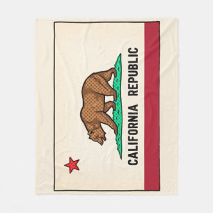 Couverture Polaire Rétro Golden State Bear République de Californie