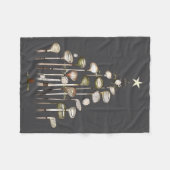 Couverture Polaire Retro Golf Club Christmas Tree Golfing Xmas Golfer (Devant (Horizontal))