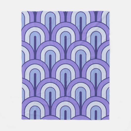 Couverture Polaire Retro Gradated Geometric Fan Pattern (Devant)