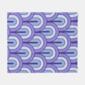 Couverture Polaire Retro Gradated Geometric Fan Pattern (Devant (Horizontal))