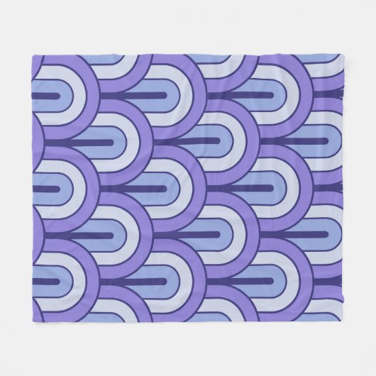 Couverture Polaire Retro Gradated Geometric Fan Pattern (Devant (Horizontal))
