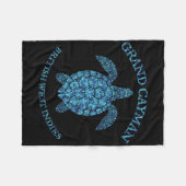 Couverture Polaire Retro Grand Cayman Islands Sea Turtle Graphic Vint (Devant (Horizontal))