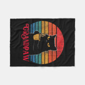 Couverture Polaire Retro Grandpaw Funny Sarcastic Cat Lover Quote Gra (Devant (Horizontal))