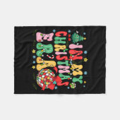 Couverture Polaire Retro Groovy Christmas In My Christmas Era Xmas (Devant (Horizontal))
