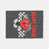 Couverture Polaire Retro Groovy Heart Throb Valentines Day Toddlers B (Devant (Horizontal))