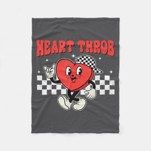 Couverture Polaire Retro Groovy Heart Throb Valentines Day Toddlers B (Devant)