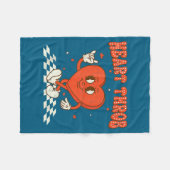 Couverture Polaire Retro Groovy Heart Throb Valentines Day Toddlers B (Devant (Horizontal))