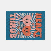 Couverture Polaire Retro Groovy Heart Throb Valentines Day Toddlers B (Devant (Horizontal))