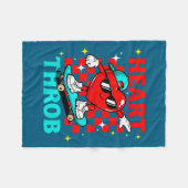 Couverture Polaire Retro Groovy Heart Throb Valentines Day Toddlers B (Devant (Horizontal))