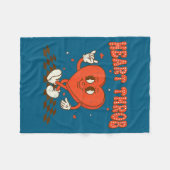 Couverture Polaire Retro Groovy Heart Throb Valentines Day Toddlers B (Devant (Horizontal))