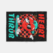 Couverture Polaire Retro Groovy Heart Throb Valentines Day Toddlers B (Devant (Horizontal))