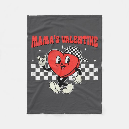 Couverture Polaire Retro Groovy Heart Throb Valentines Day Toddlers B (Devant)