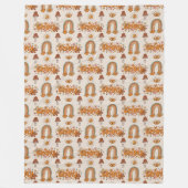 Couverture Polaire Retro Groovy Pastel Rainbows and Mushrooms Blanket (Devant)