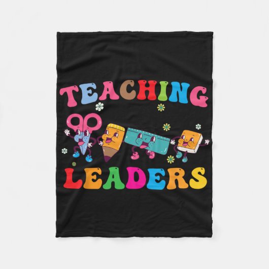 Couverture Polaire Retro Groovy Teaching Future Leaders Back To Schoo (Devant)