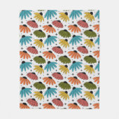 Couverture Polaire Retro Halftone Coneflowers (Devant)
