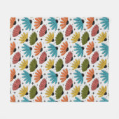 Couverture Polaire Retro Halftone Coneflowers (Devant (Horizontal))
