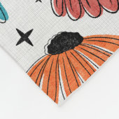 Couverture Polaire Retro Halftone Coneflowers (Coin)