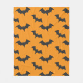 Couverture Polaire Rétro Halloween chauves-souris Graphisme Orange Ci (Devant)