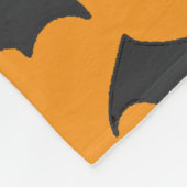 Couverture Polaire Rétro Halloween chauves-souris Graphisme Orange Ci (Coin)