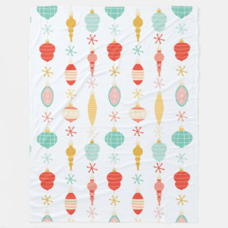 Couverture Polaire Retro Hanging de Noël Ornements Motif sans couture