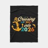 Couverture Polaire Retro Happy New Year 2026 Nye Disco Cute Bow Hipe (Devant)