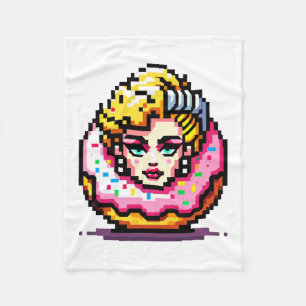 Couverture Polaire Retro Hollywood Icon - Pixel Art Pop Culture