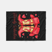 Couverture Polaire Retro Howdy Valentine Western Valentines Day Cowbo (Devant (Horizontal))