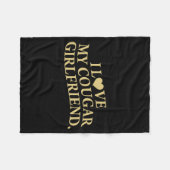 Couverture Polaire Retro I Love My Cougar-girlfriend Funny Boyfriend  (Devant (Horizontal))