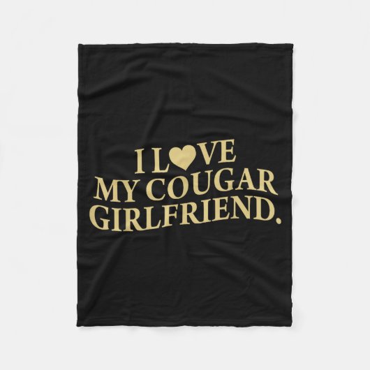 Couverture Polaire Retro I Love My Cougar-girlfriend Funny Boyfriend  (Devant)