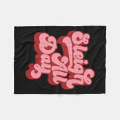 Couverture Polaire Retro I Sleigh Toute la journée Noël Sleigh Cheveu (Devant (Horizontal))