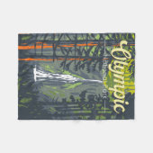 Couverture Polaire Retro Illustration du Parc National Olympique (Devant (Horizontal))