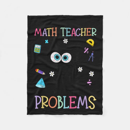 Couverture Polaire Retro I'm A Math Teacher Of Course I Have Problems (Devant)